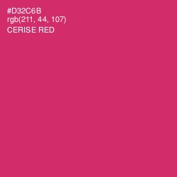 #D32C6B - Cerise Red Color Image