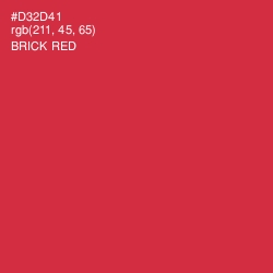 #D32D41 - Brick Red Color Image