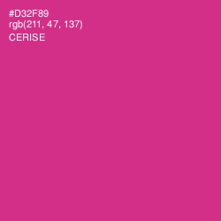 #D32F89 - Cerise Color Image