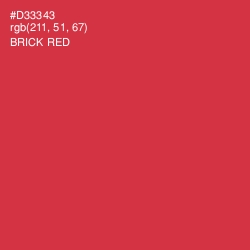 #D33343 - Brick Red Color Image