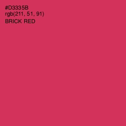 #D3335B - Brick Red Color Image