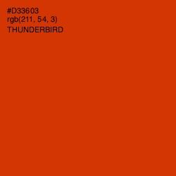 #D33603 - Thunderbird Color Image