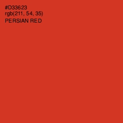 #D33623 - Persian Red Color Image