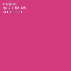 #D33B7D - Cerise Red Color Image