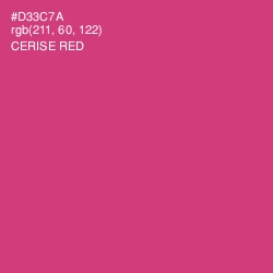 #D33C7A - Cerise Red Color Image