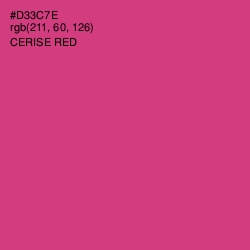 #D33C7E - Cerise Red Color Image