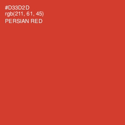 #D33D2D - Persian Red Color Image