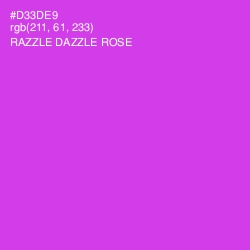 #D33DE9 - Razzle Dazzle Rose Color Image