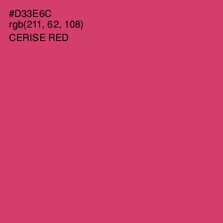 #D33E6C - Cerise Red Color Image