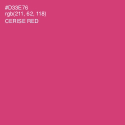 #D33E76 - Cerise Red Color Image