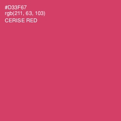 #D33F67 - Cerise Red Color Image