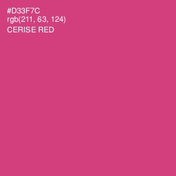 #D33F7C - Cerise Red Color Image