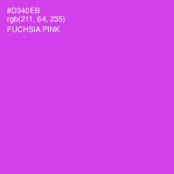 #D340EB - Fuchsia Pink Color Image