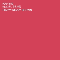 #D34159 - Fuzzy Wuzzy Brown Color Image