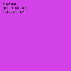 #D342E8 - Fuchsia Pink Color Image