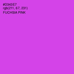 #D343E7 - Fuchsia Pink Color Image