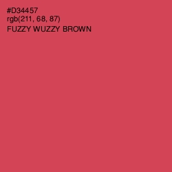 #D34457 - Fuzzy Wuzzy Brown Color Image