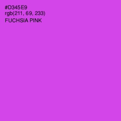 #D345E9 - Fuchsia Pink Color Image