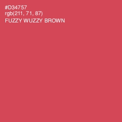 #D34757 - Fuzzy Wuzzy Brown Color Image