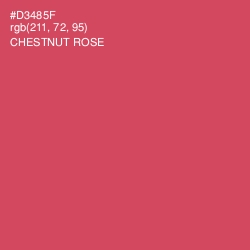 #D3485F - Chestnut Rose Color Image