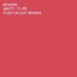 #D34958 - Fuzzy Wuzzy Brown Color Image