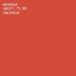 #D34B3A - Valencia Color Image