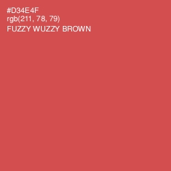 #D34E4F - Fuzzy Wuzzy Brown Color Image