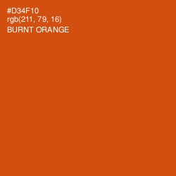 #D34F10 - Burnt Orange Color Image