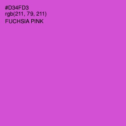 #D34FD3 - Fuchsia Pink Color Image