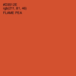 #D3512E - Flame Pea Color Image