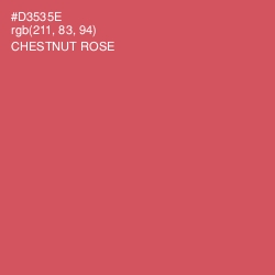 #D3535E - Chestnut Rose Color Image