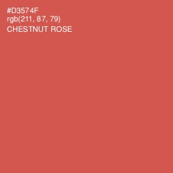 #D3574F - Chestnut Rose Color Image