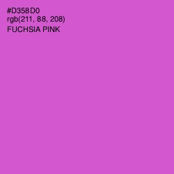 #D358D0 - Fuchsia Pink Color Image