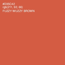 #D35C42 - Fuzzy Wuzzy Brown Color Image