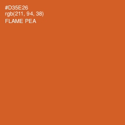 #D35E26 - Flame Pea Color Image