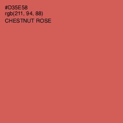 #D35E58 - Chestnut Rose Color Image