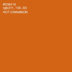 #D36416 - Hot Cinnamon Color Image