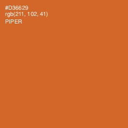 #D36629 - Piper Color Image