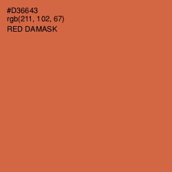#D36643 - Red Damask Color Image