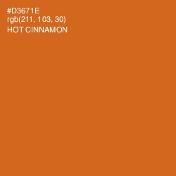 #D3671E - Hot Cinnamon Color Image