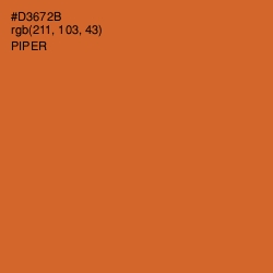 #D3672B - Piper Color Image
