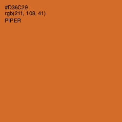 #D36C29 - Piper Color Image