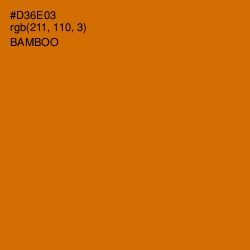 #D36E03 - Bamboo Color Image