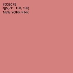 #D3807E - New York Pink Color Image