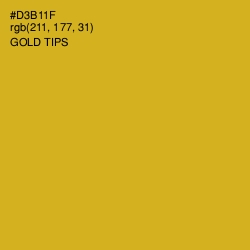 #D3B11F - Gold Tips Color Image