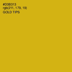 #D3B313 - Gold Tips Color Image