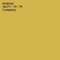 #D3B54E - Turmeric Color Image