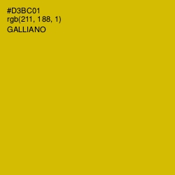 #D3BC01 - Galliano Color Image