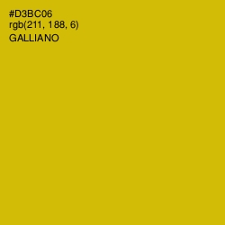 #D3BC06 - Galliano Color Image