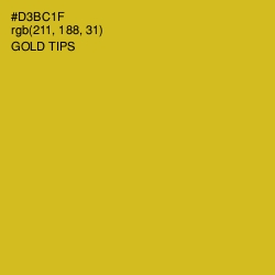 #D3BC1F - Gold Tips Color Image